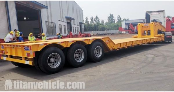 Innovated a new goose neck design for detachable lowbed trailer