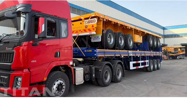 Tri Axle 40 Ft Flatbed Trailer Will Ship to Zimbabwe