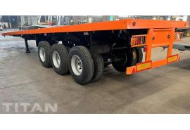 Tri Axle Flatbed Trailer has been Produced for Sudan Customer