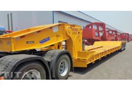 3 Axle 100 Ton Heavy Front Detachable Gooseneck Trailer will be sent to Zambia