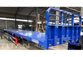 3 Axles Flatbed Semi Trailer with Front Board will be sent to Nigeria