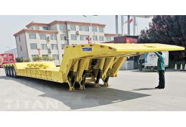 4 Axle 100T Folding Gooseneck Lowboy Trailer will be sent to Nigeria