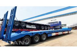 Tri Axles Hydraulic Low Bed Trailer will be sent to Zimbabwe
