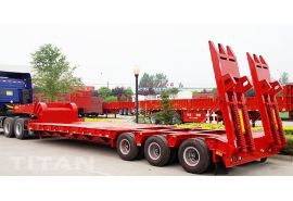 3 Line 6 Axles Semi Low Loader Trailer will be transported to Dominica