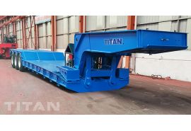 3 Axles Heavy Duty Lowbed Transport Trailer will be sent to Jamaica