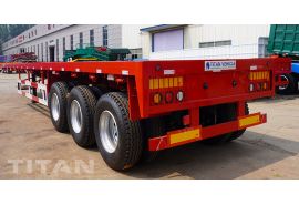3 Axles Flat Bed Semi Trailers with Airbag Suspension will be exported to Tanzania
