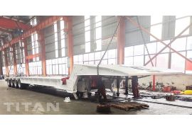 100T Folding Neck Lowboy Trailer will be shipped to Ghana Accra