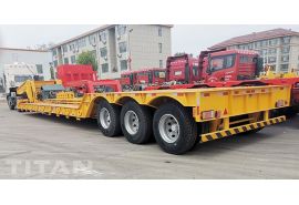 80T 3 Axle Detachable Gooseneck Lowboy Trailer will be sent to Angola