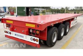 40 Foot Tri Axle Flat deck Trailer will be shipped to Ghana