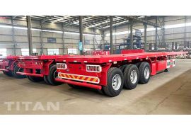 40Ft Tri Axle Flatbed Container Semi Trailer will be shipped to Tanzania