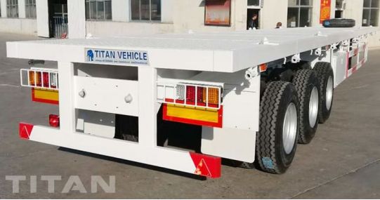 40Ft 3 Axle Semi Flatbed Truck Trailer will be sent to Burkina Faso