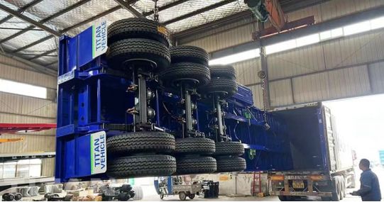 Tri axle 40Ft flatbed semi trailer will be sent to East Timor