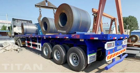 3 Axle 40ft Flatbed Container Trailer orded by Mexico Customer - Load Test
