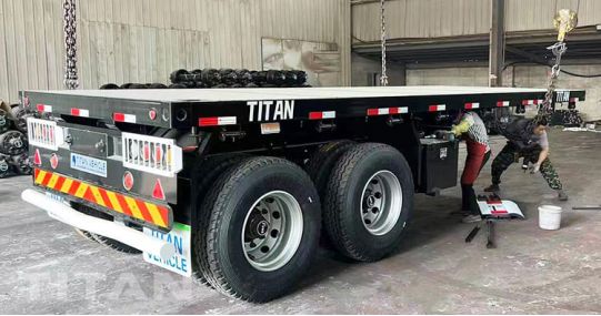 2 Axle 20 Ft Flatbed Trailer will be sent to Nigeria, Lagos