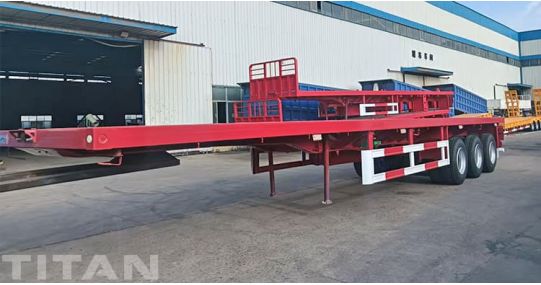 3 Axle 40 Foot Flatbed Semi Trailer Will Ship to Mali