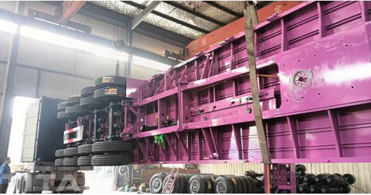 4 Axle 40 Ft flatbed Trailer Will Send to Guyana