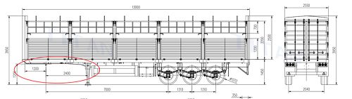 fence semi trailer drawing