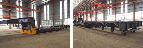 80 tons removable gooseneck RGN lowboy trailer factory