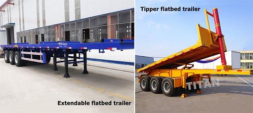 Tri Axle Trailer for Sale  Different Types of 12m Tri Axle Flatbed Trailer