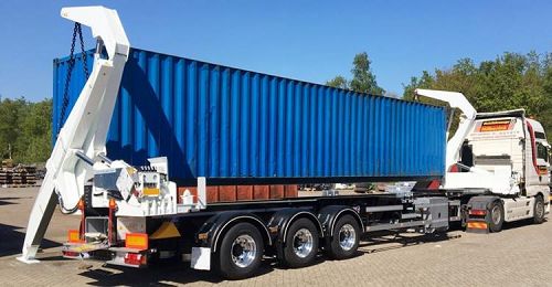 20/40/45Ft Side Loader Truck Trailer for Sale