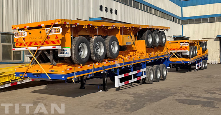 Tri Axle 40 Ft Flatbed Trailer for Sale in Zimbabwe