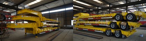 2 axle low loader semi trailer