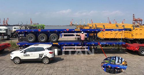 3 Axle flatbed semi trailer