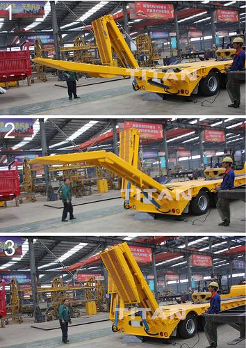 Lowbed semi trailer testing 