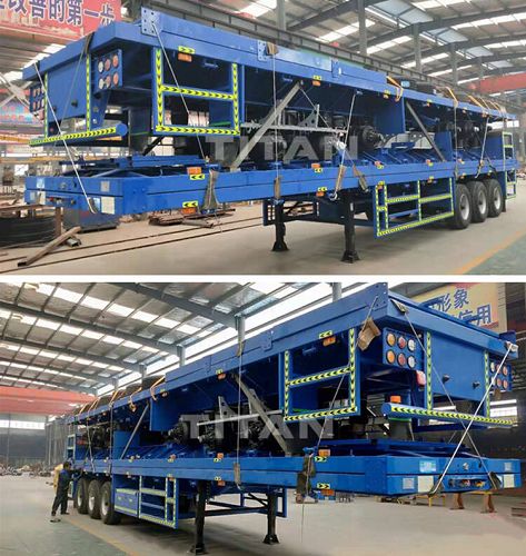 Flatbed semi trailer