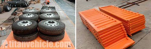 Details of drop side trailer