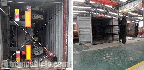Package of 2 Axle skeletal semi trailer