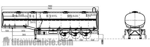 Drawing of Fuel Tanker Trailer