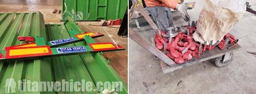 Package of Tri Axle 40/45ft flatbed truck trailer