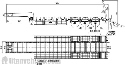 Drawing of Low Loader Trailer Manufacturer