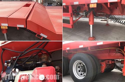 Details of 4 Axle Extendable Flatbed Semi Trailer