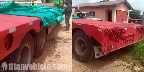 Customer Received 90 Ton Low Bed Trailer for Sale