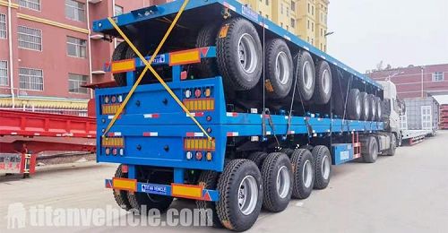 Tri Axle Flat Bed Trailer for Sale Near Me Manufacturer