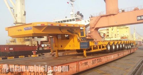 120 Ton Extendable Lowbed Trailer for Sale In Vietnam