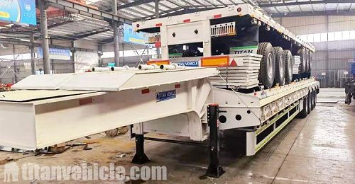 Factory of 4 Axle Low Bed Trailer for Sale and 60 Ton Side Wall Trailer