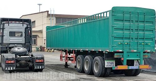 3 Axle High Side Fence Truck Trailer for Sale in Sudan