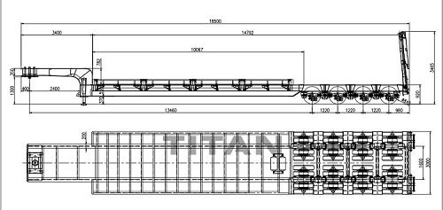 4 Axle 100T Lowbed for Sale in Zambia - TITAN Vehicle