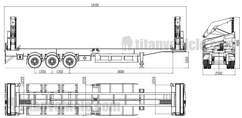 Drawing of 37 Ton Container Loading Trailer