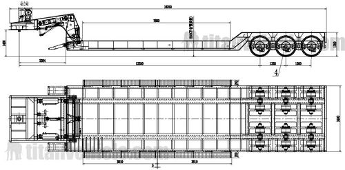 Details of 100 Ton Detachable Gooseneck Trailer
