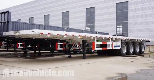 4 Axle 40 Foot Flat Bed Trailer for Sale In Dominica