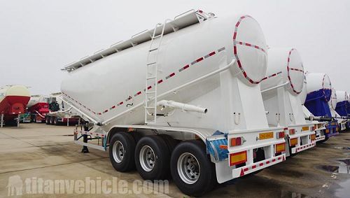 Tri Axle 50 Ton Bulk Cement Tanker Truck Trailer for Sale Price