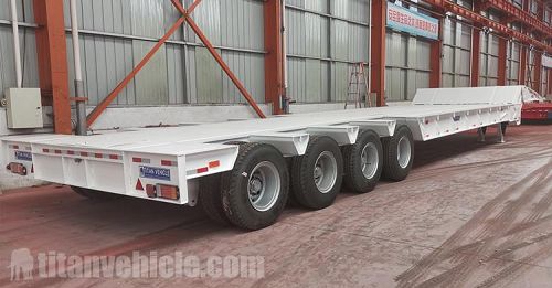 4 Axle Folding Gooseneck Trailer for Sale Front Load In Qatar