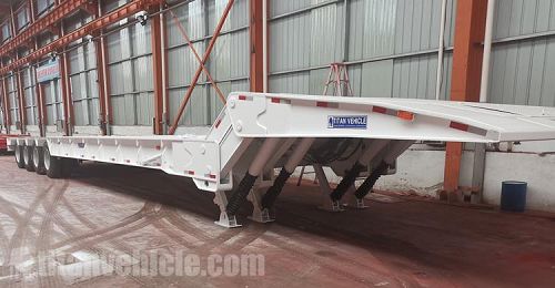 3 Axle 50 Ton Folding Goosenecl Trailer for Sale Manufacturer