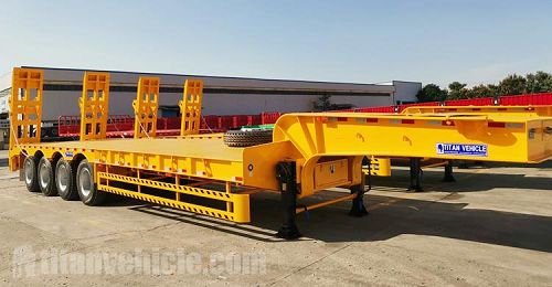 4 Axle 100 Ton Lowbed Semi Trailer for Sale In Djibouti