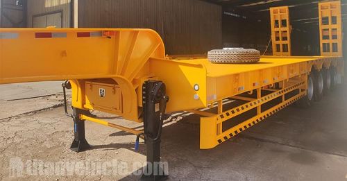 4 Axle 100 Ton Lowbed Semi Trailer for Sale In Djibouti