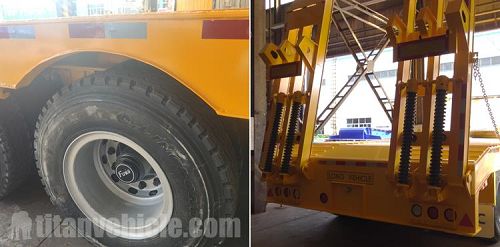4 Axle 100 Ton Lowbed Semi Trailer for Sale In Djibouti